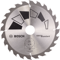 Bosch Kreissägeblatt STANDARD D= 190 mm,  Bohrung= 30 mm,  Z= 24