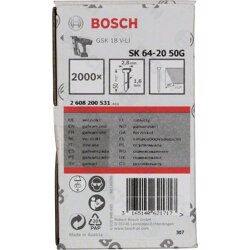 Bosch 2000,Senkkopfn.20°,1,6,50mm,verzkt.