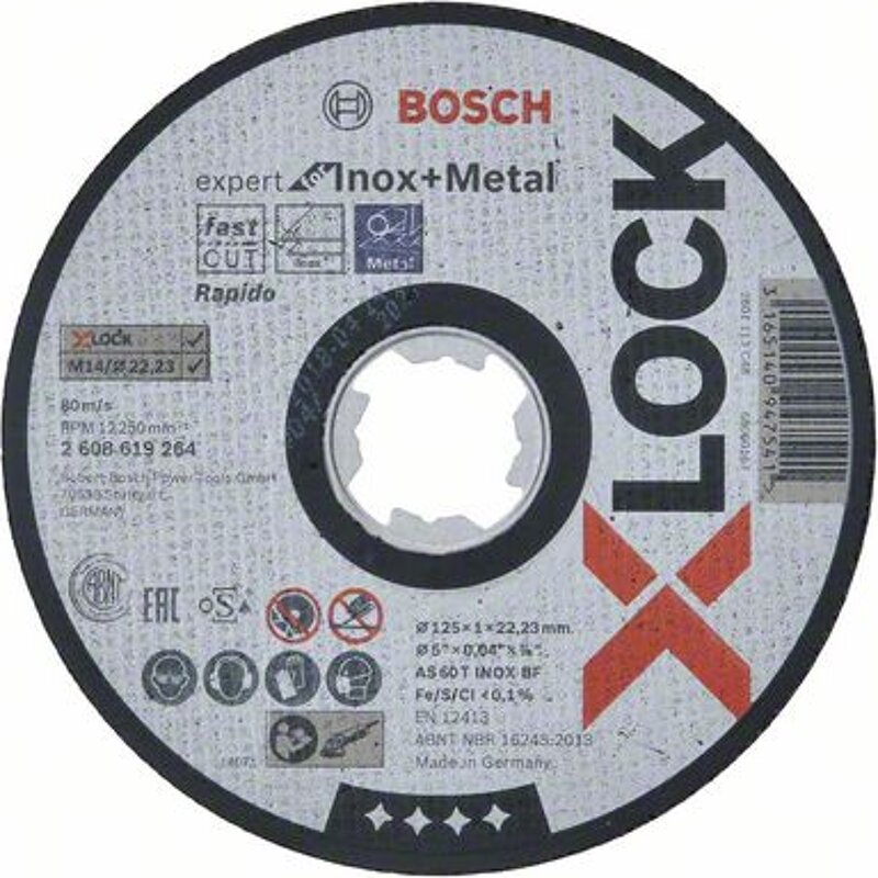Bosch X-LOCK Trennsch.125X1mm INOX ger.