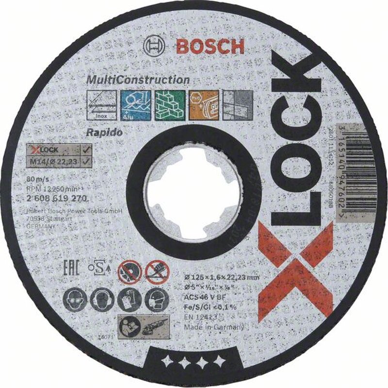 Bosch X-LOCK Trennsch.125x16mm Rap.Multi ger.