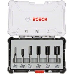 Bosch Router Bit Set 6 pcs Straight 6mm shank