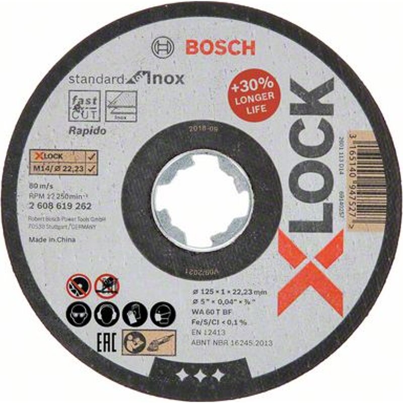 Bosch X-LOCK Trennsch. 125x10 Std f INOX ger.