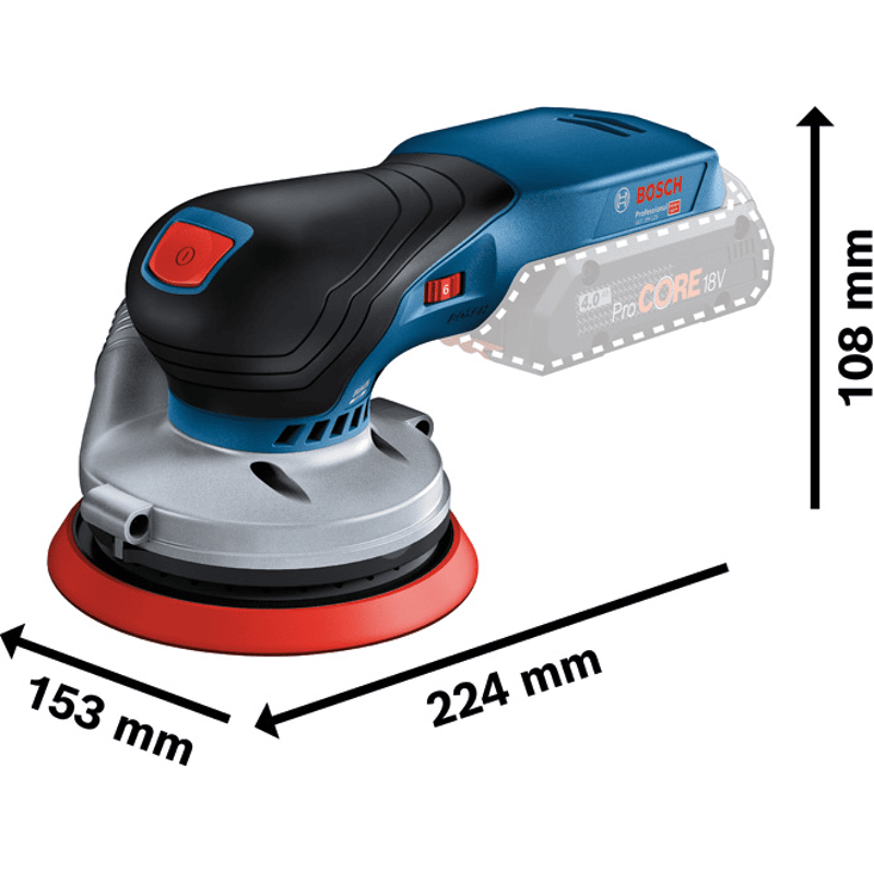 Akku-Exzenterschleifer GEX 18V-125 (L) solo CLC in L-BOXX
