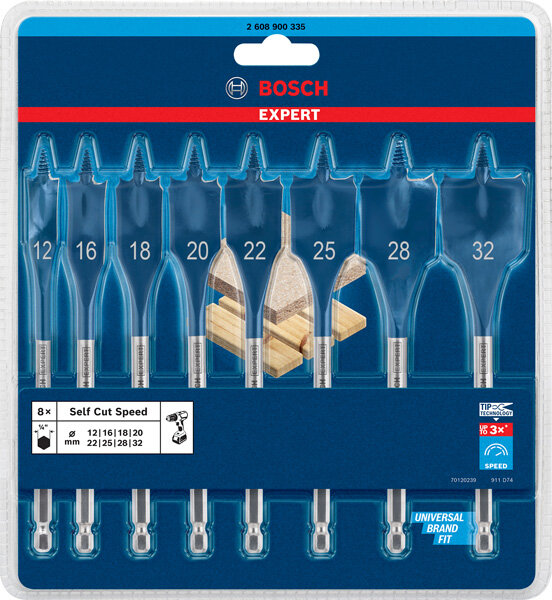 EXPERT Self Cut Speed Flachfräsbohrer-Set