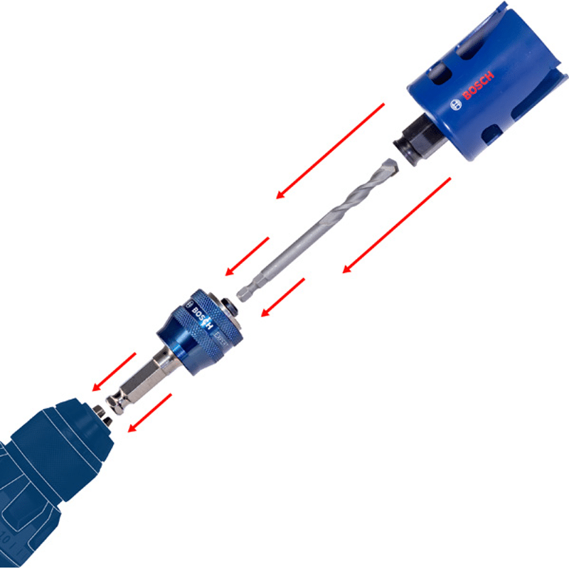 EXPERT Multi Material Power Change Plus-Lochsäge, 102 x 60 mm