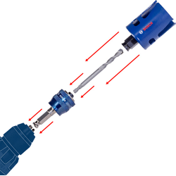 EXPERT Multi Material Power Change Plus-Lochsäge, 102 x 60 mm