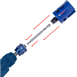 EXPERT Multi Material Power Change Plus-Lochsäge, 102 x 60 mm