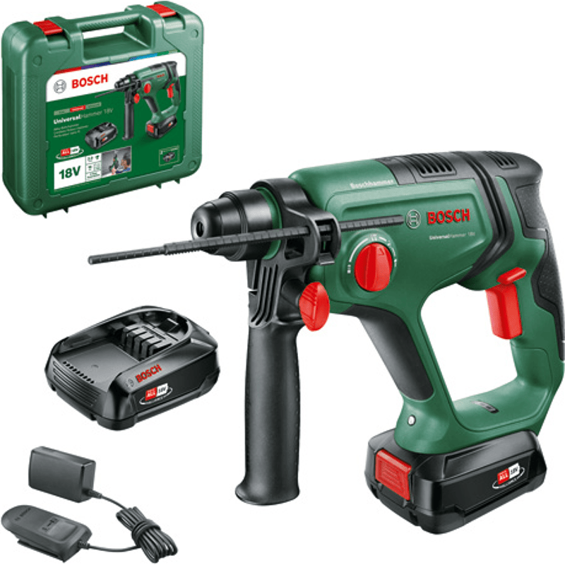 Akku-Bohrhammer UniversalHammer 18V, 2 Akku PBA 18V 2.5Ah W-B; Ladg.