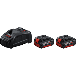 Akku Starter-Set: 2 x GBA 18 Volt 5.0 Ah und GAL 1880