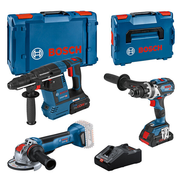 Combo Kit 3 tool kit 18V Profi Set (GSR,GWX,GBH)