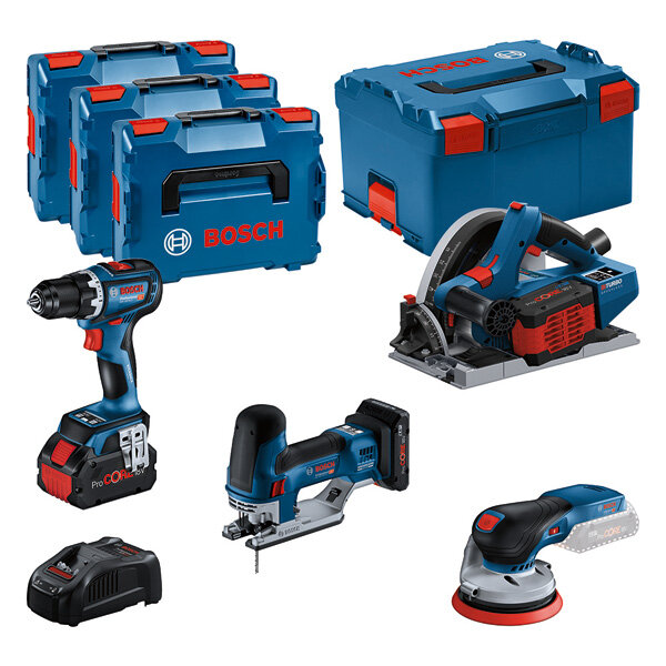 Combo Kit 4 tool kit 18V Profi Set Schreiner (GSR,GKT,GST)