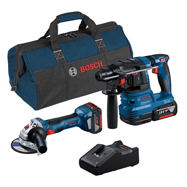 Combo Kit 2 tool kit 18V Profi Set (GWS,GBH,2x4.0Ah)