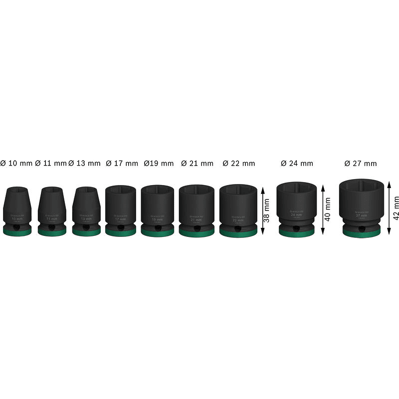 Steckschlüsselsatz 1/2" 9pc S PRO