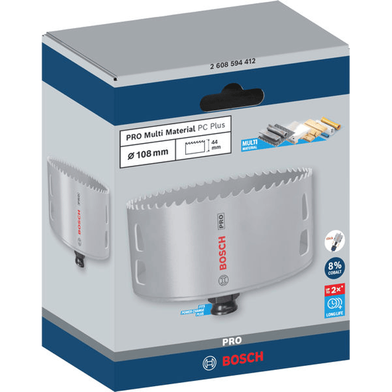 PRO PC Plus Hole Saw, 108 mm