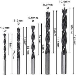 RobustLine 5 tlg. Holzbohrer Set, 4-10mm