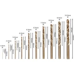 RobustLine 10 tlg. HSS-Co Bohrer Set