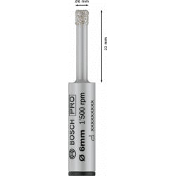 Bosch PRO Ceramic dry Drill Bit,  6x33x13 mm