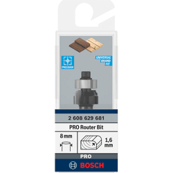 PRO Abrundfräser, R 1,6, Schaft 8 mm