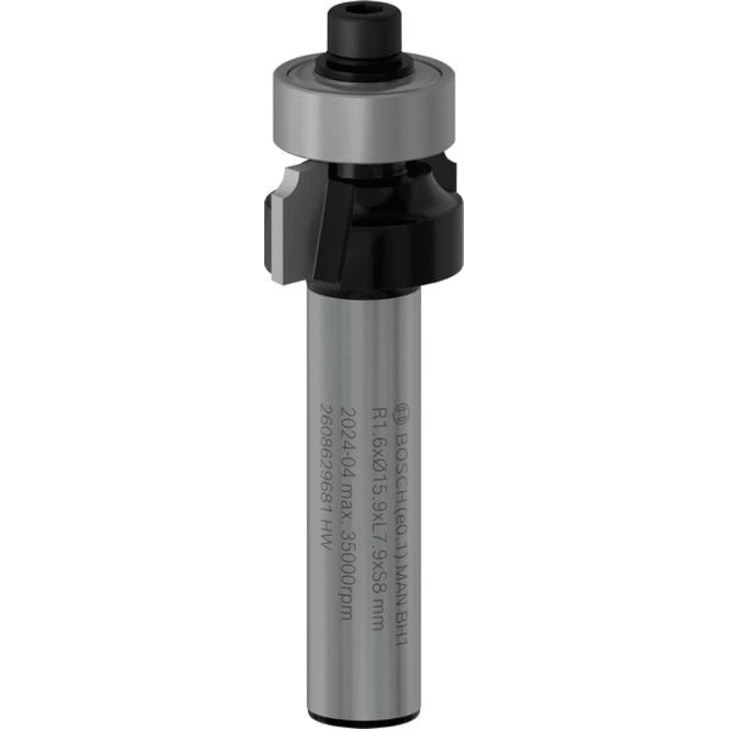 PRO Abrundfräser, R 1,6, Schaft 8 mm