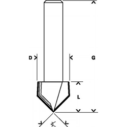 V-Nutfräser 1/4"