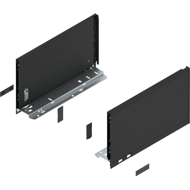 LEGRABOX pure Zarge, H=177 mm, NL=300 mm, carbonschwarz matt, links/rechts