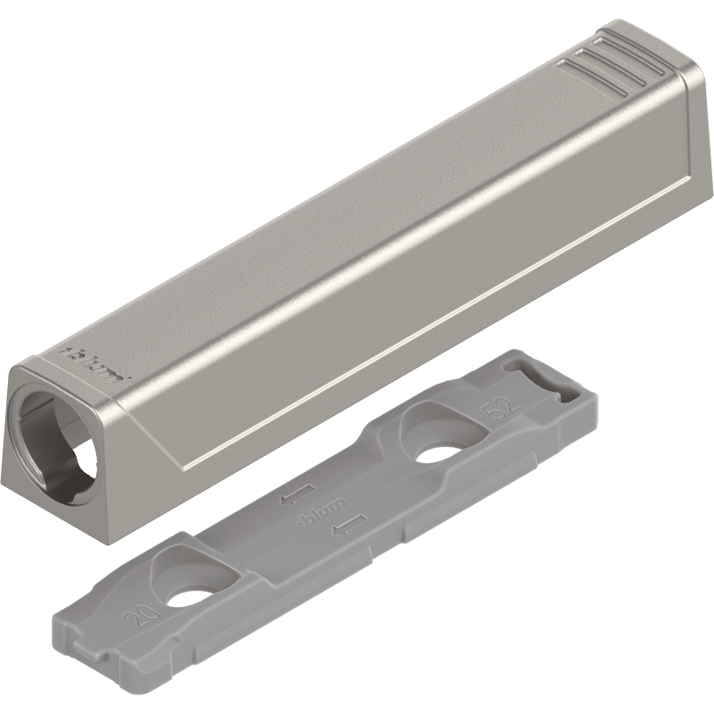 TIP ON Adapterplatte für Türen,  Langversion,  gerade,  zum Anschrauben,  nicke