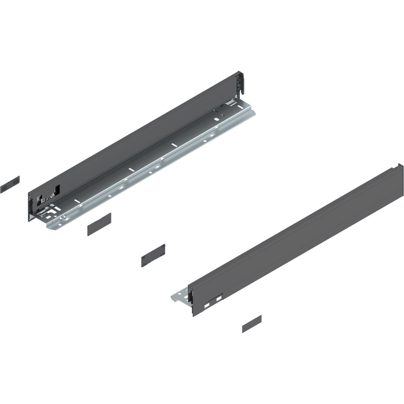 LEGRABOX Zarge, Höhe N (66,5 mm), NL=550 mm, links/rechts, oriongrau matt