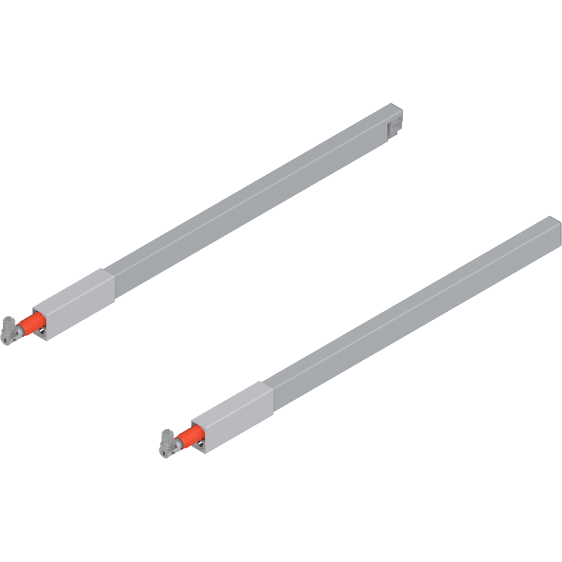 TANDEMBOX Längsreling (oben), für Frontauszug, NL=450 mm, links/rechts, für TANDEMBOX intivo/antaro, für TANDEMBOX antaro, R9006 weissalumin.