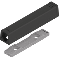 Blum TIP-ON Adapterplatte für Türen Langversion,  gerade Carbonschwarz