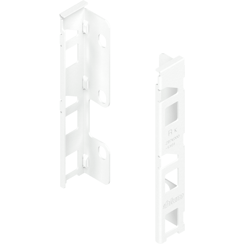 LEGRABOX Holzrückwandhalter, Höhe K (144 mm), links/rechts, seidenweiss matt