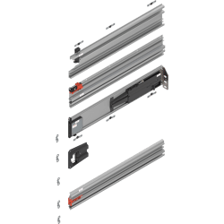 Blum REVEGO duo,  Pocketschiene Set,  NL=600 mm,  rechts