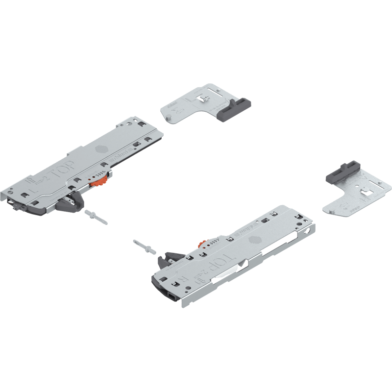 TIP-ON BLUMOTION Set (Einheit + Mitnehmer + Adapter) für LEGRABOX/MOVENTO, Typ L5, NL=450-750 mm, Gesamtgewicht des Auszugs=35-70 kg, links/rechts, schwarz