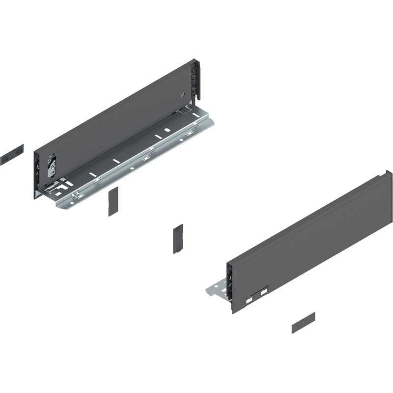 LEGRABOX Zarge, Höhe M (90,5 mm), NL=350 mm, links/rechts, oriongrau matt