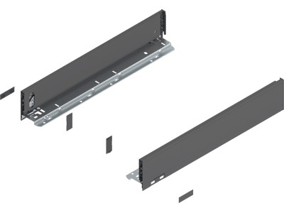 LEGRABOX Zarge, Höhe M (90,5 mm), NL=500 mm, links/rechts, für LEGRABOX pure, oriongrau matt