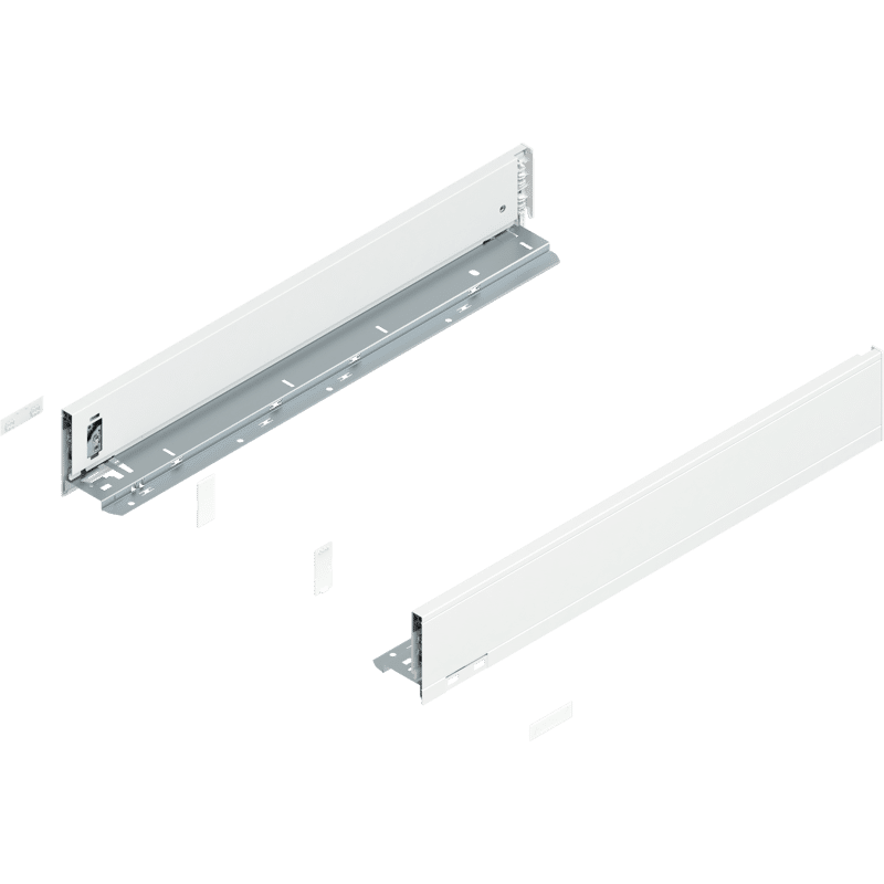 LEGRABOX Zarge, Höhe M (90,5 mm), NL=550 mm, links/rechts, seidenweiss matt