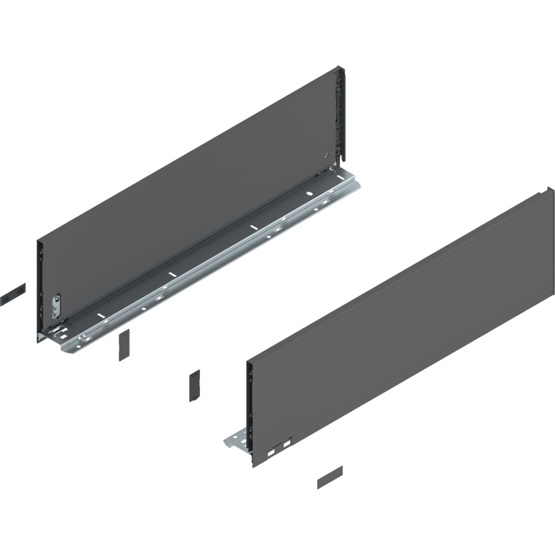 LEGRABOX Zarge, Höhe C (177,0 mm), NL=600 mm, links/rechts, für LEGRABOX pure, oriongrau matt