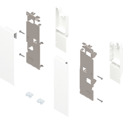 Blum LEGRABOX free Fronthalter Höhe C für Innenauszug mit Reling seidenweiß