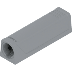 Blum TIP-ON Adapterplatte für Türen,                               Kurzversion,                               gerade Platingrau