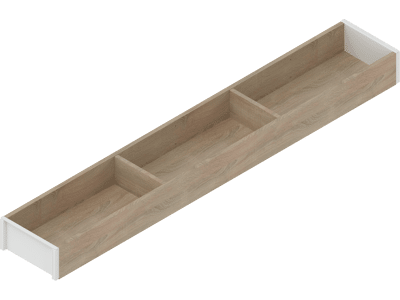 AMBIA-LINE Rahmen für LEGRABOX Schubkasten, Holzdesign, NL=650 mm, Breite=100 mm, Nebr.Eiche/oriongrau