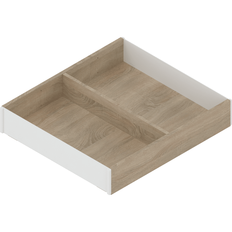 AMBIA-LINE Rahmen für LEGRABOX Schubkasten, Holzdesign, ab NL=270 mm, Breite=242 mm, Bard.Eiche/seidenwei