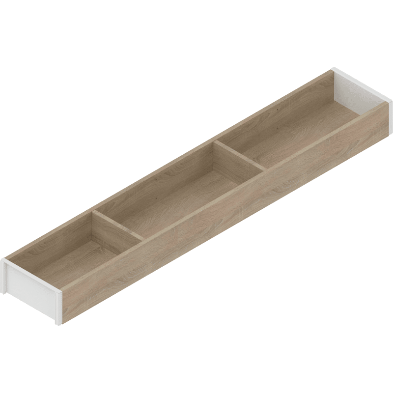 AMBIA-LINE Rahmen für LEGRABOX Schubkasten, Holzdesign, NL=600 mm, Breite=100 mm, Bard.Eiche/seidenwei