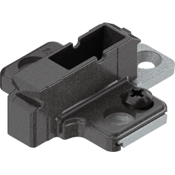 Blum Clip Kreuz- Montageplatte Distanz 9mm Zink HV 2-teilig,  onyxschwarz