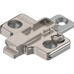 CLIP Montageplatte, kreuz, 0 mm, Zink, Schrauben, HV: 2-teilig
