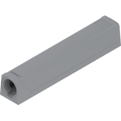 Blum TIP-ON Adapterplatte für Türen,                                                    Langversion,                                                    gerade Platingrau