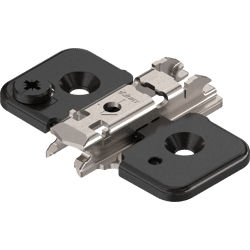 Blum CLIP Montageplatte, kreuz, 0 mm, Stahl, onyxschwarz