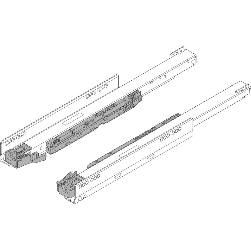 LEGRABOX Korpusschiene mit BLUMOTION S 40kg