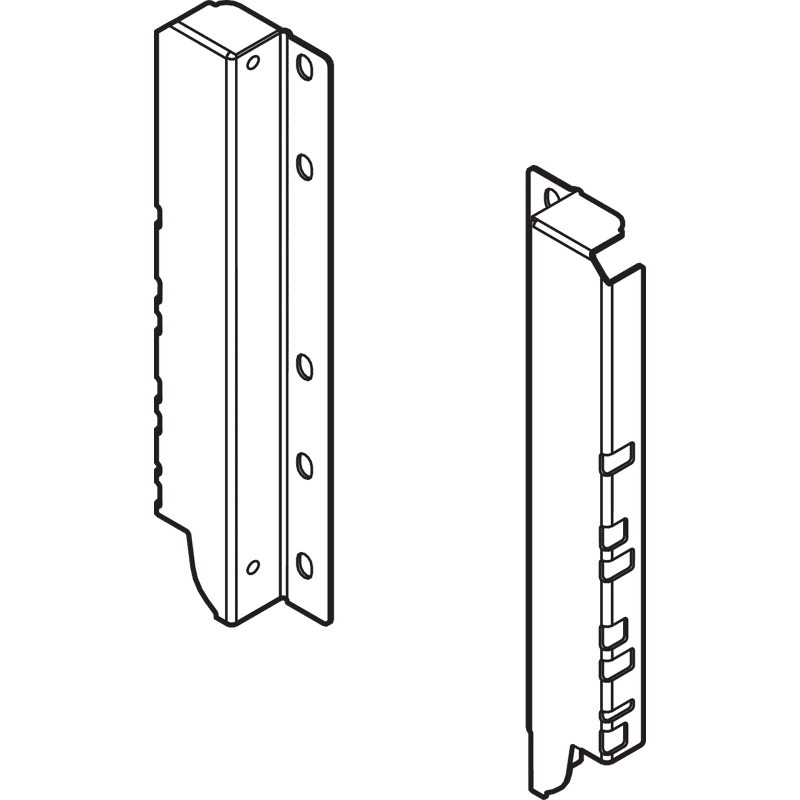Holzrückwandhalter-Set D=183mm für TBX ZA / antaro RAL 9006