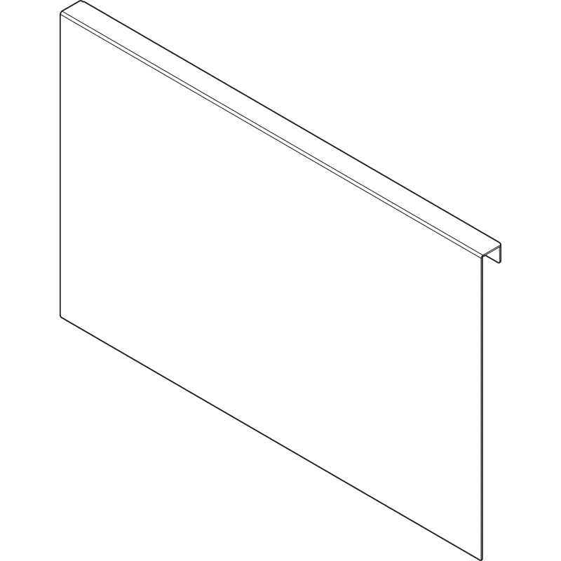 AMBIA-LINE Holzrückwandadapter für LEGRABOX/MERIVOBOX Frontauszug,  Höhe F,  Stahl