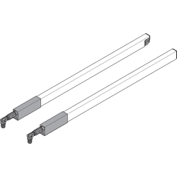 TBX antaro Längsreling-Set für Frontauszug oben NL 500mm,                                                                             seidenweiss