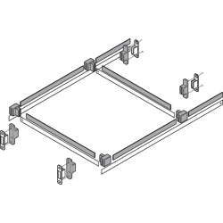 Metafile-Relingset 270-550 mm RAL 9001